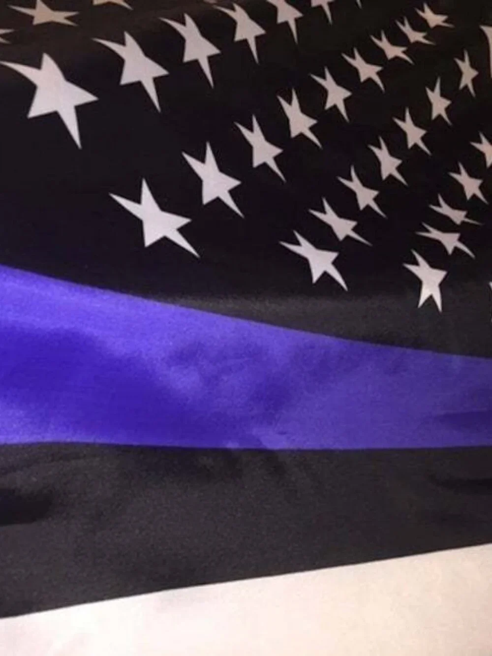 Thin Blue Line Police American Black White And Blue 3 by 5 Foot Flag w/ Grommets